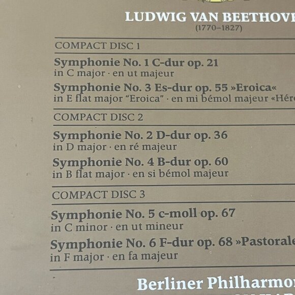 Beethoven Complete 9 Symphonies 5xCD Box Set Karajan Berlin 1963 Classical Music - Picture 13 of 16